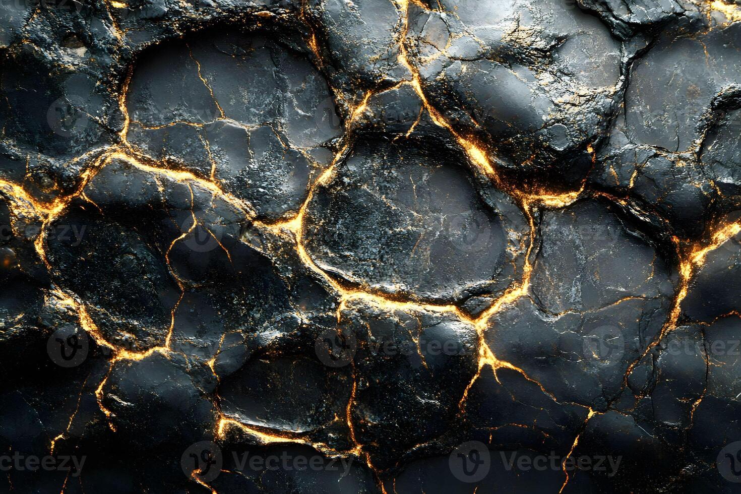 Abstract Lava Texture with Glowing Cracks for Digital Art and Design photo