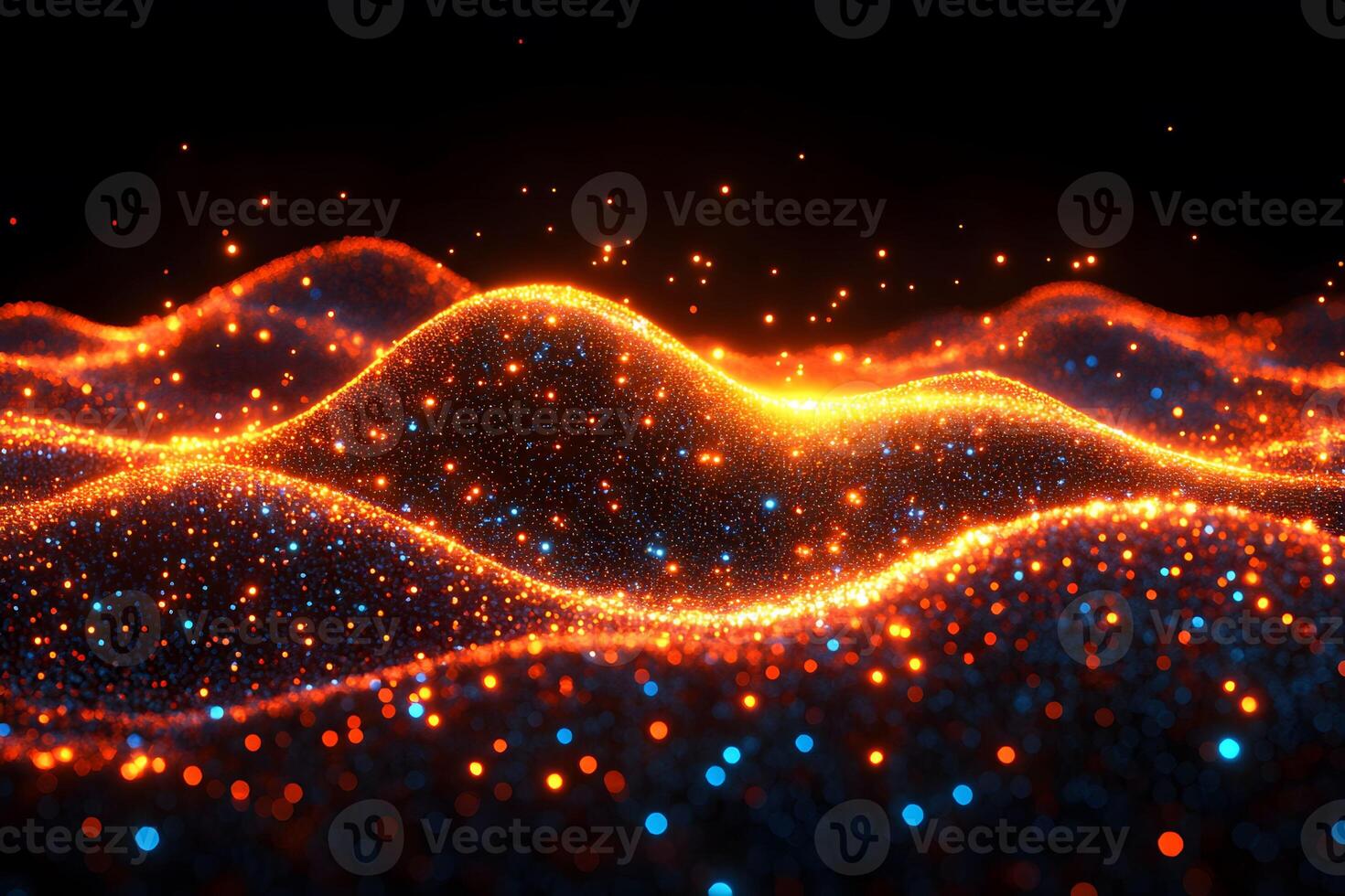 Futuristic LED Light Waves - Dynamic Glowing Abstract Background Design photo