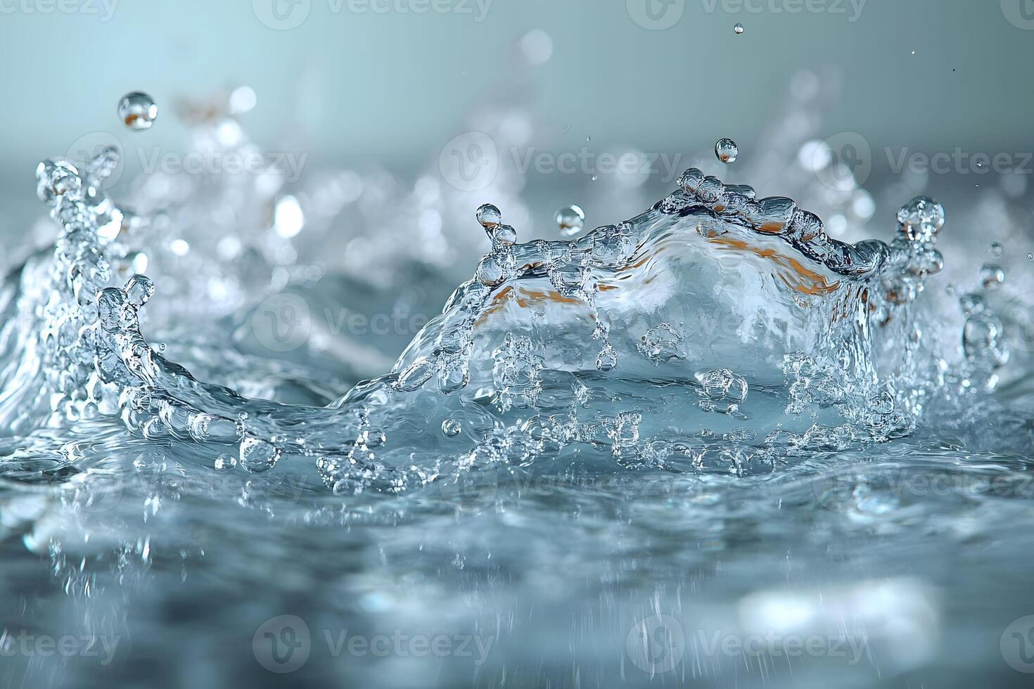 Dynamic Water Splash with Ripples and Droplets for Refreshing Nature Design photo