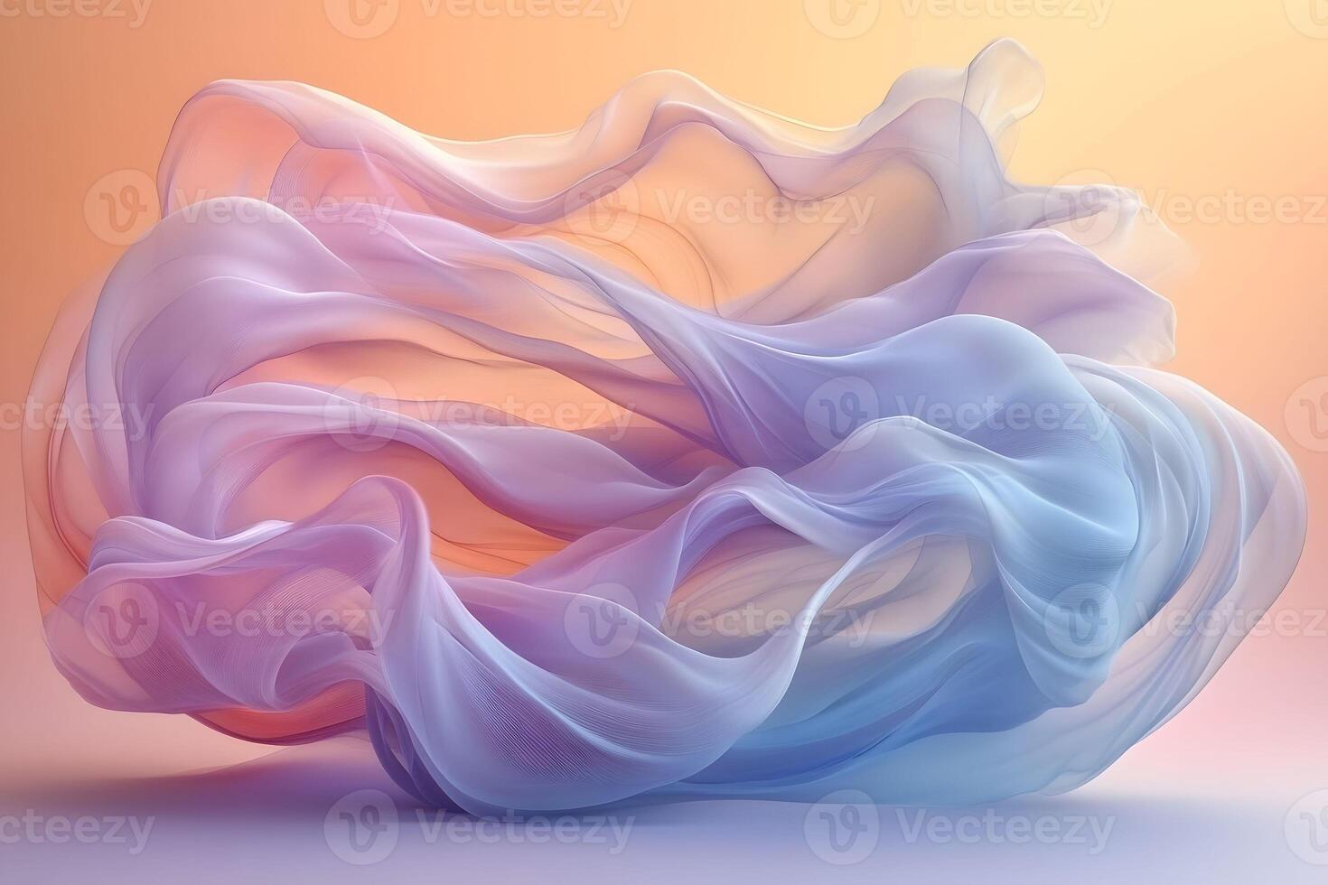 Ethereal Flowing Fabric with Pastel Colors for Abstract Art Design photo