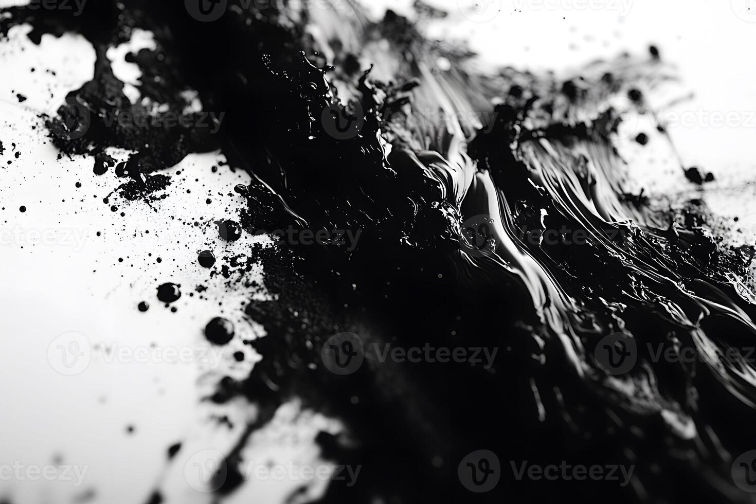 Dynamic Abstract Black Paint Splash Art for Creative Design photo