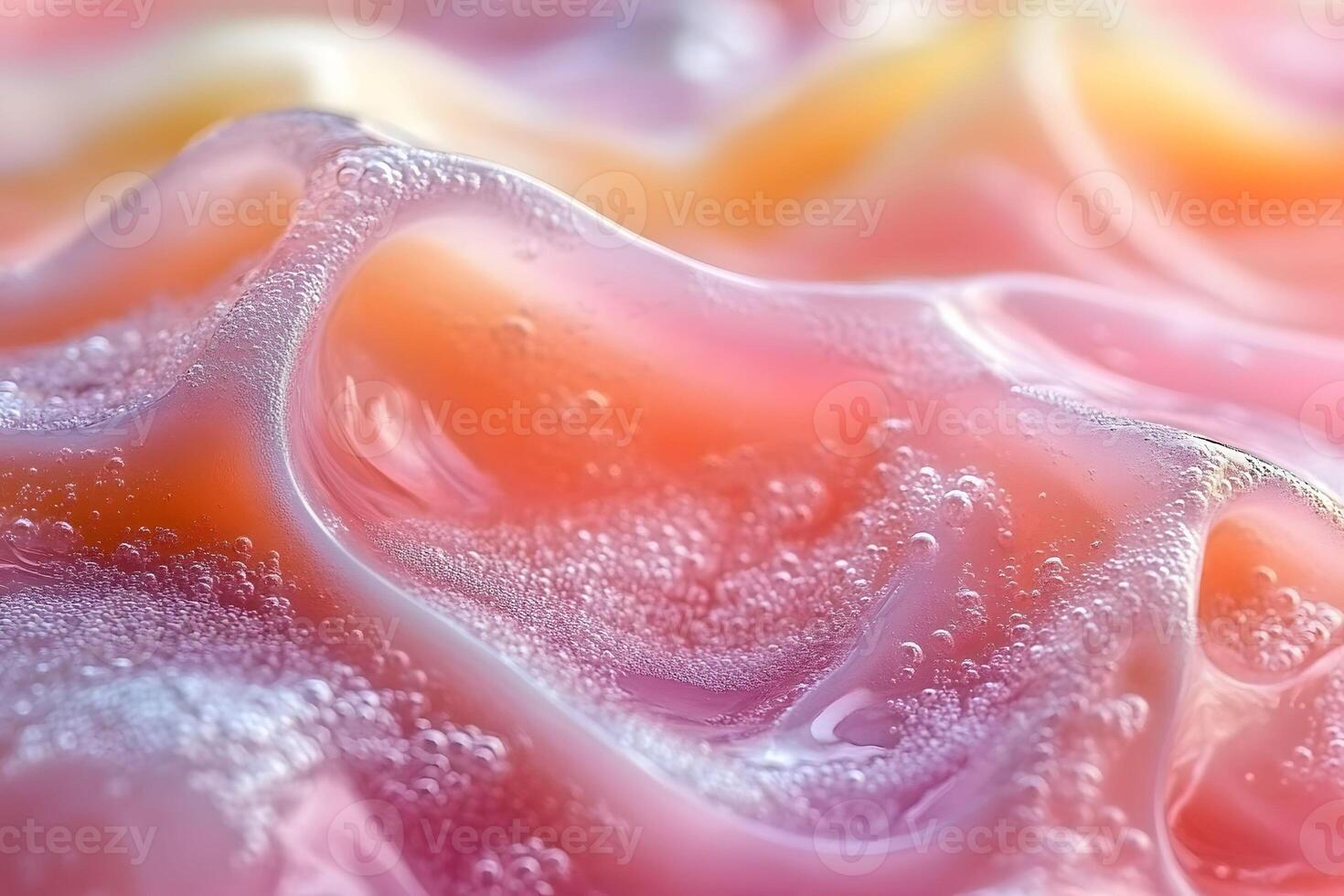 Abstract Fluid Art with Colorful Bubbles and Smooth Waves photo
