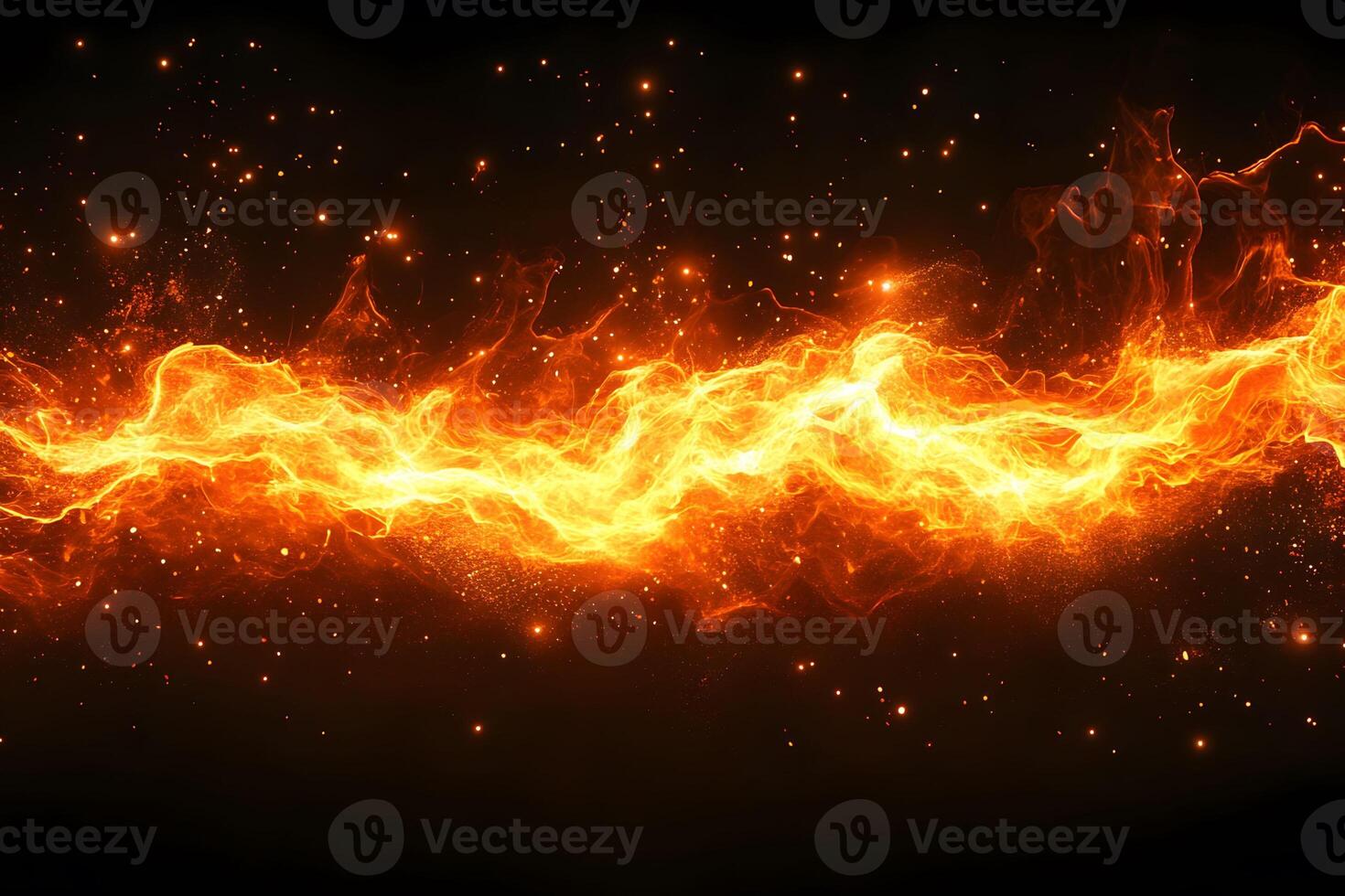 Fiery Abstract Energy Wave for Dynamic Design Elements and Digital Art photo