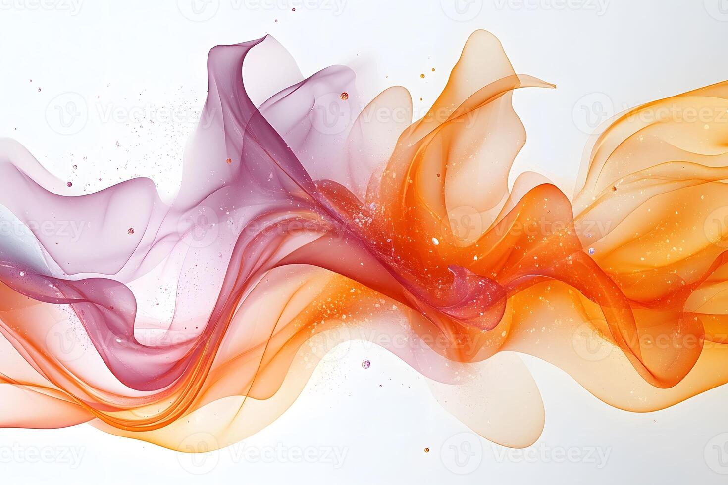Abstract Flowing Waves in Purple and Orange for Modern Design Projects photo