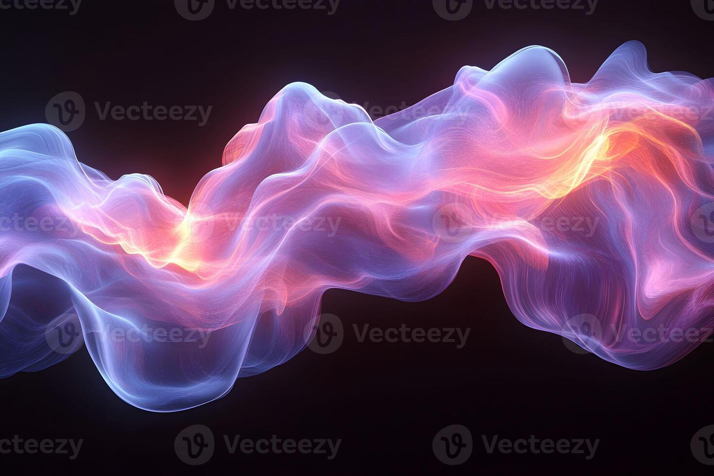 Abstract Flowing Fibers with Vibrant Colors for Digital Art and Design photo