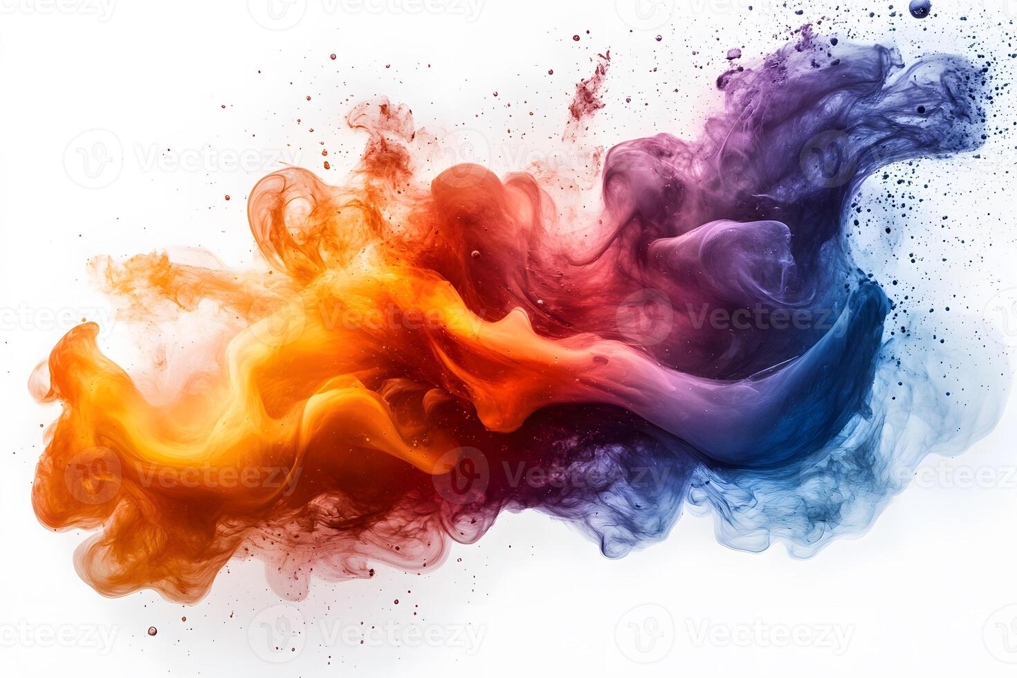 Vibrant Ink Explosion - Abstract Art for Creative Design and Digital Use photo