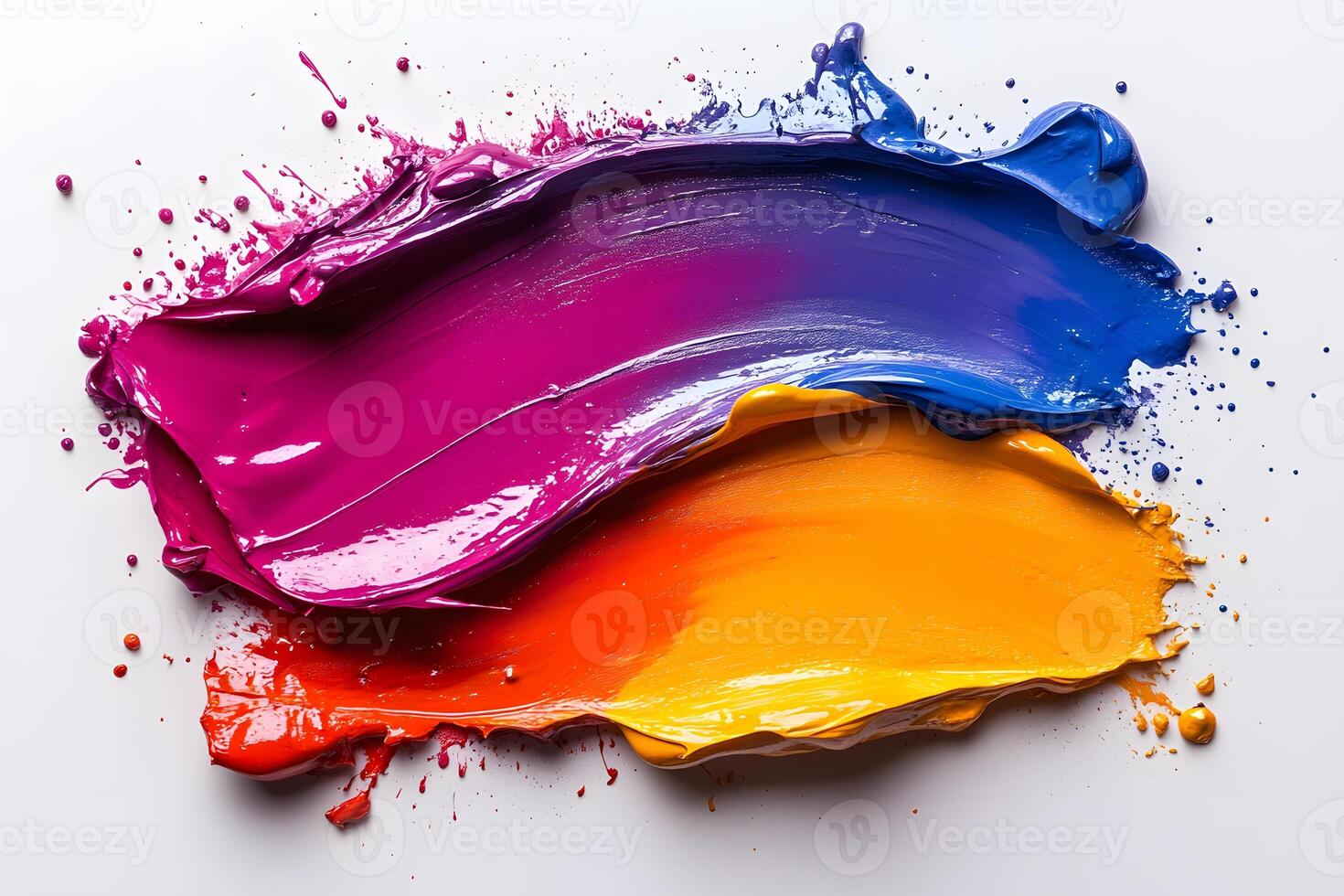 Colorful Abstract Art with Vibrant Brushstrokes for Creative Design photo