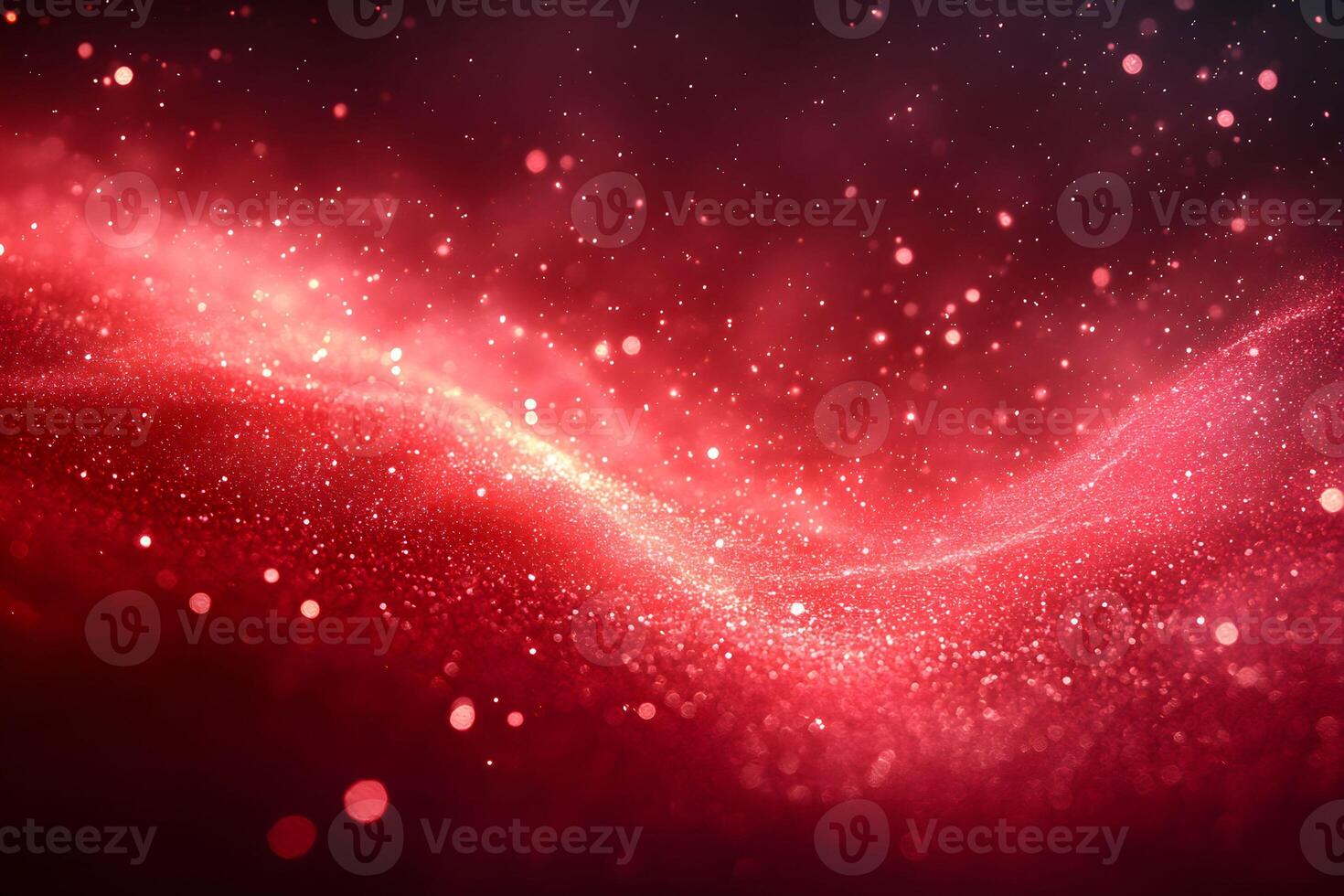 Ethereal Red Glittering Wave Background for Festive Holiday Design and Creative Projects photo
