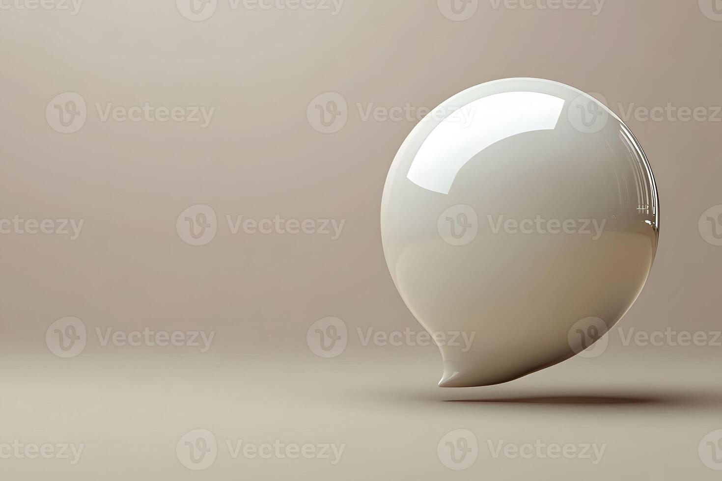 Minimalist Floating Speech Bubble for Modern Communication Design photo