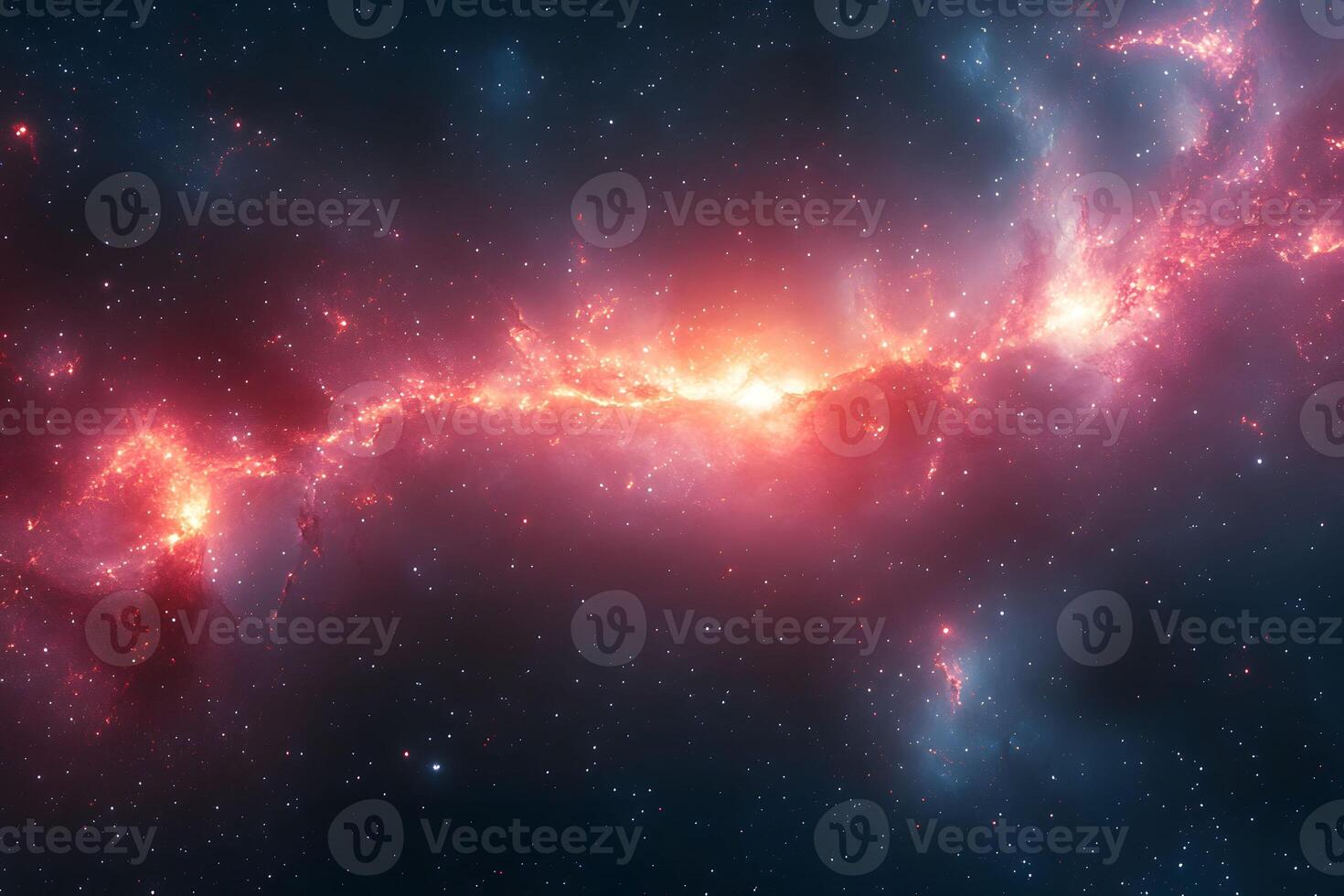 Cosmic Nebula Burst - Vibrant Galactic Clouds in Deep Space photo
