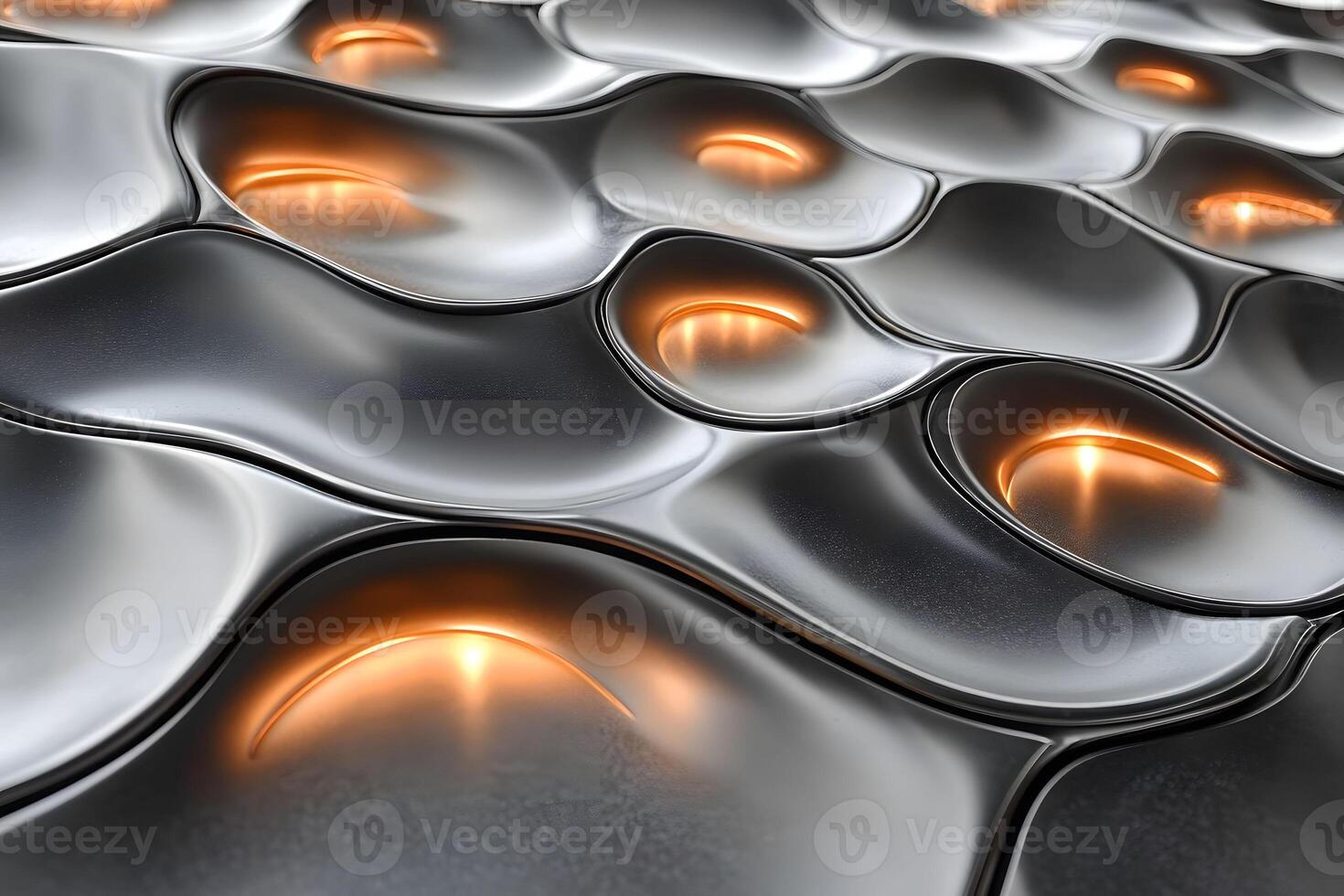Futuristic Metallic Surface with Glowing Abstract Patterns for Modern Design photo