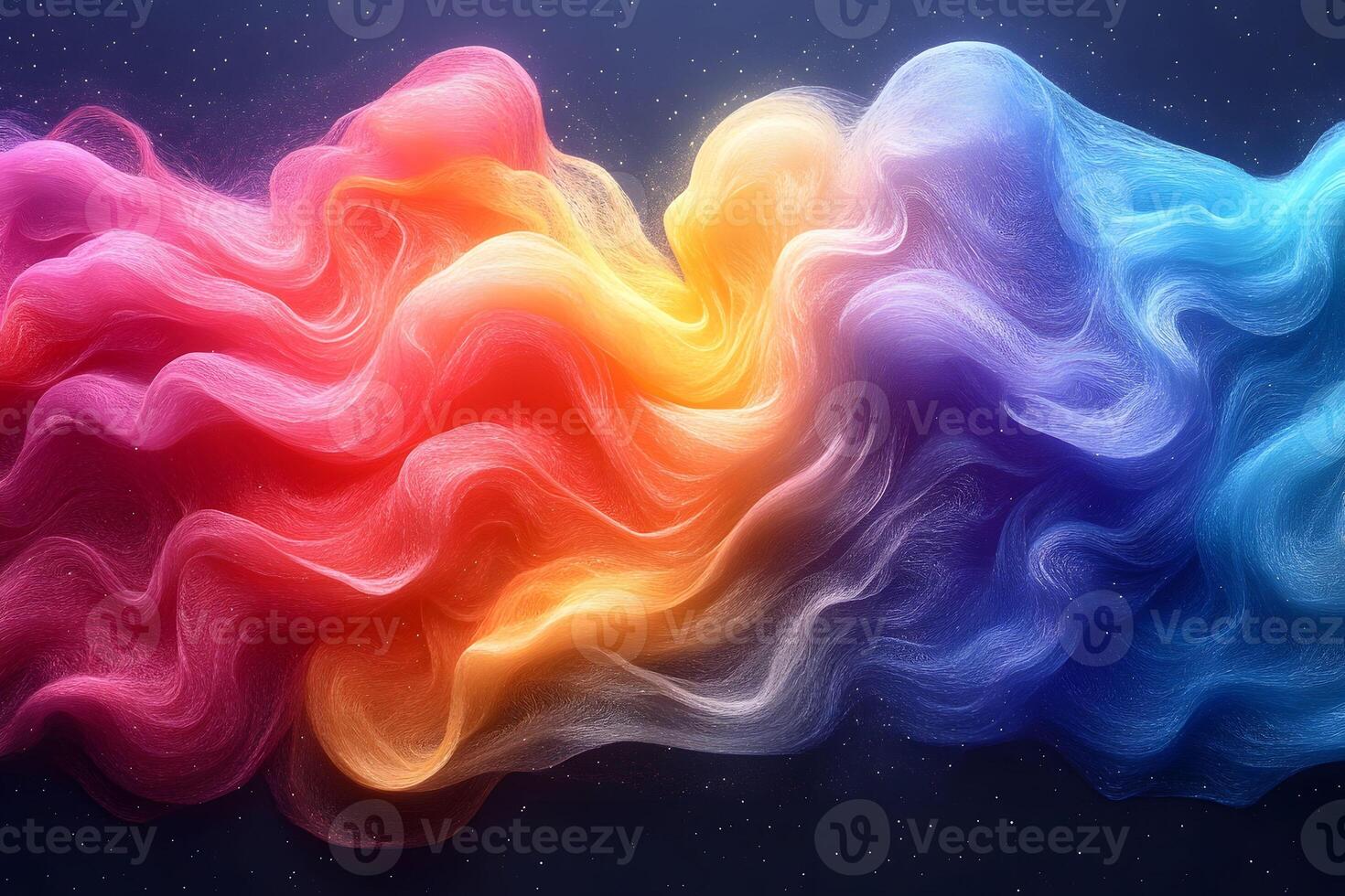Vibrant Colorful Abstract Wave in Cosmic Space - Perfect for Digital Art and Fantasy Design photo