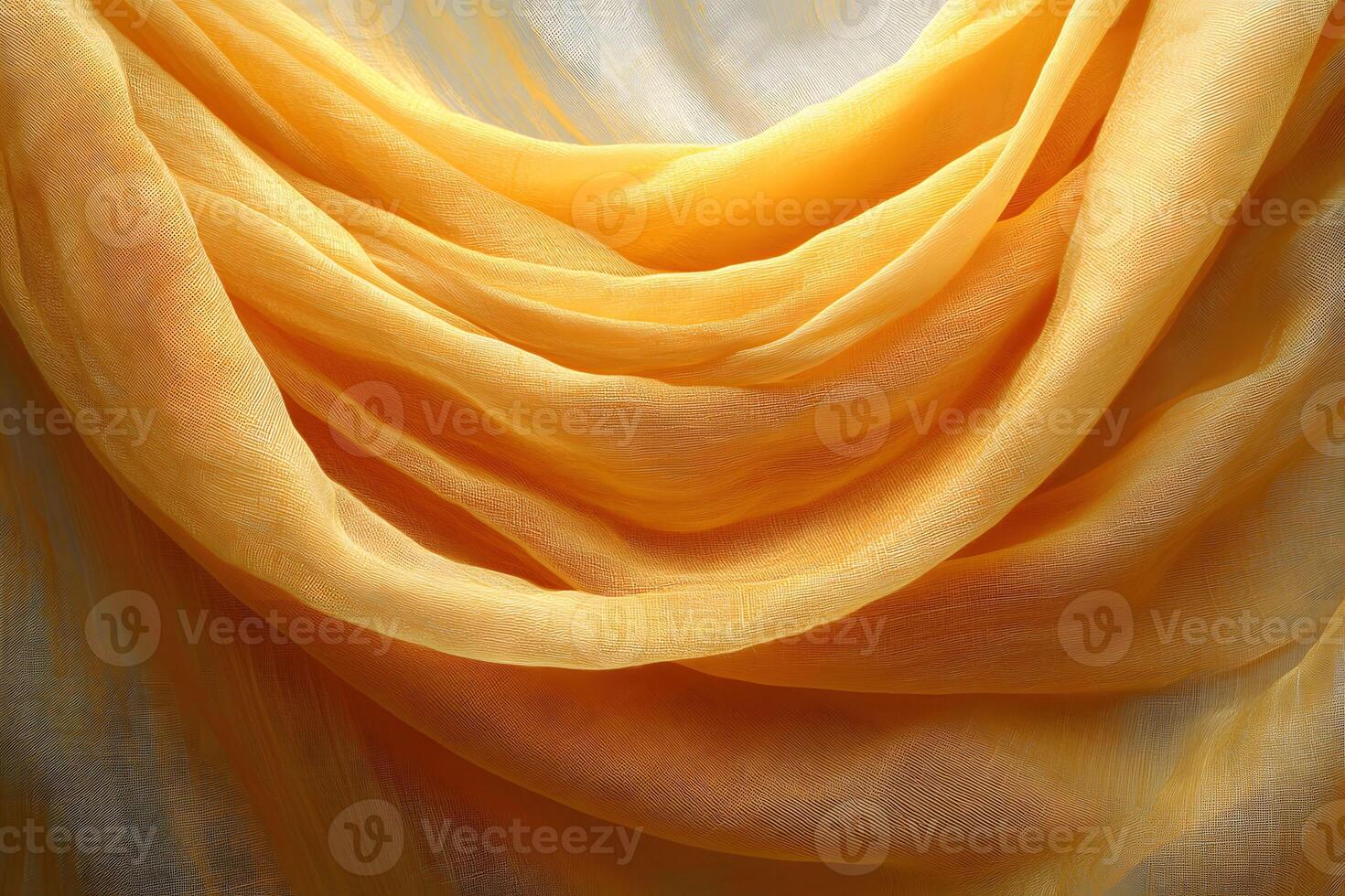 Elegant Drapery of Flowing Yellow Fabric for Textural Background or Design Inspiration photo