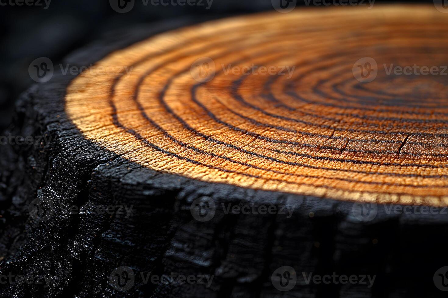 Close-Up of Tree Ring Patterns Showcasing Growth and Natural Texture for Nature Art and Design photo