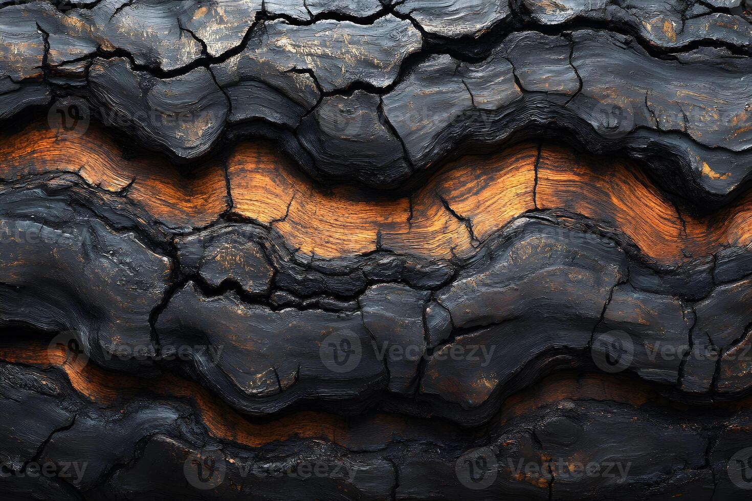 Charred Wood Texture with Vibrant Patterns for Graphic Design and Art photo