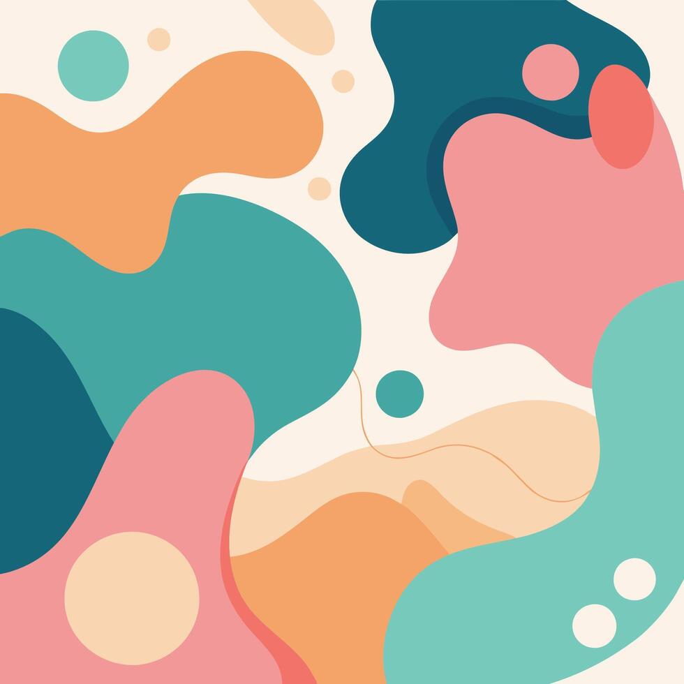 Abstract Art Backgrounds with Organic Shapes in Pastel Hues vector