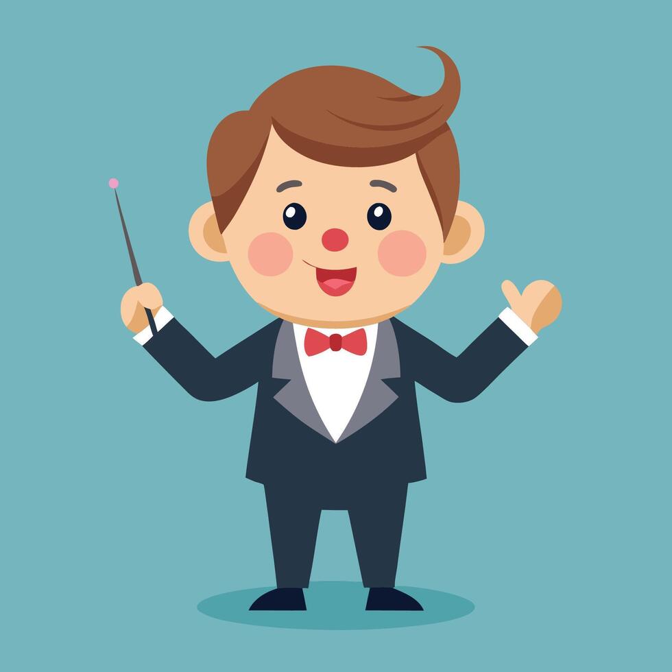 Adorable Cartoon Orchestra Ensemble Performs Harmonious Melody vector