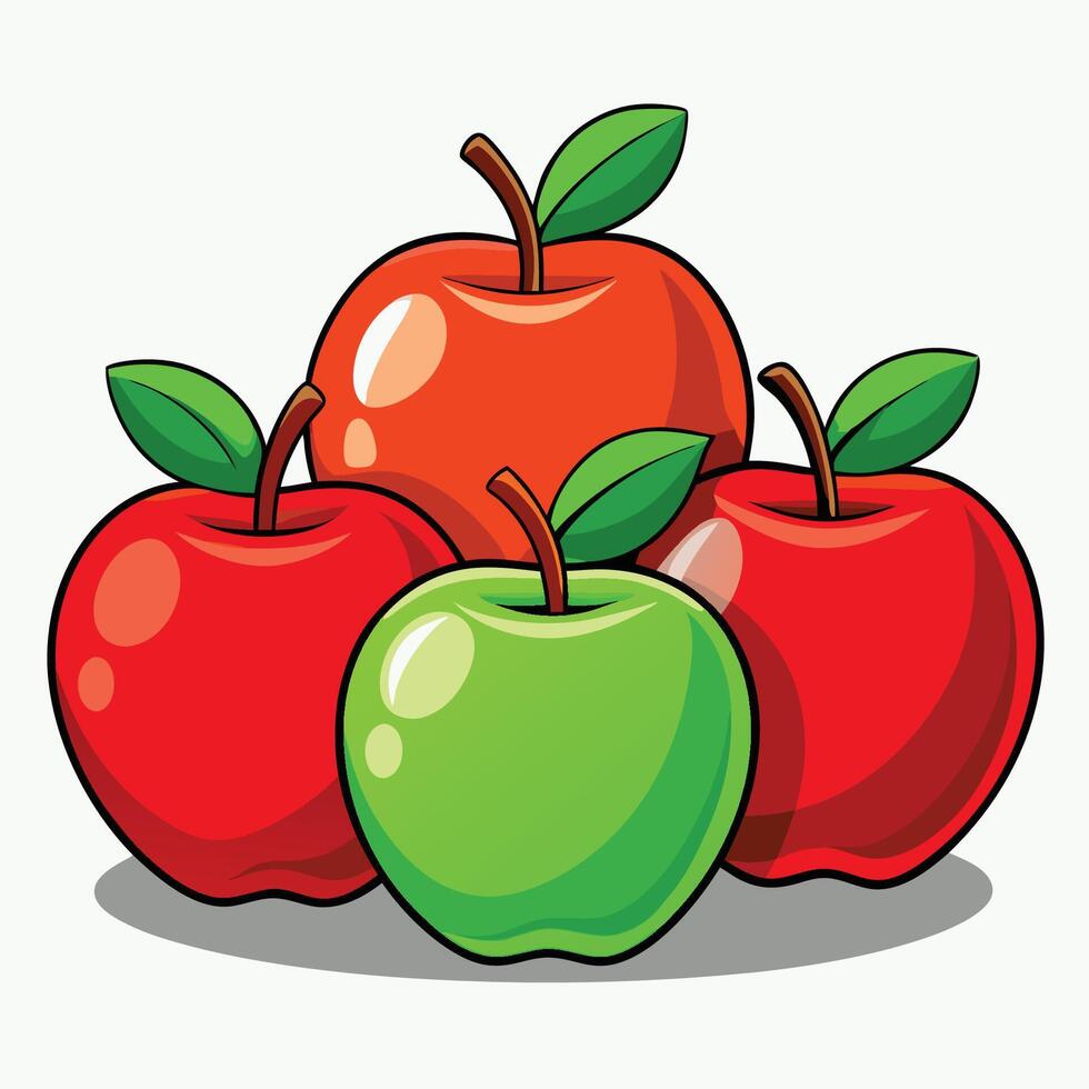 Vibrant Collection of Organic Red and Green Produce vector