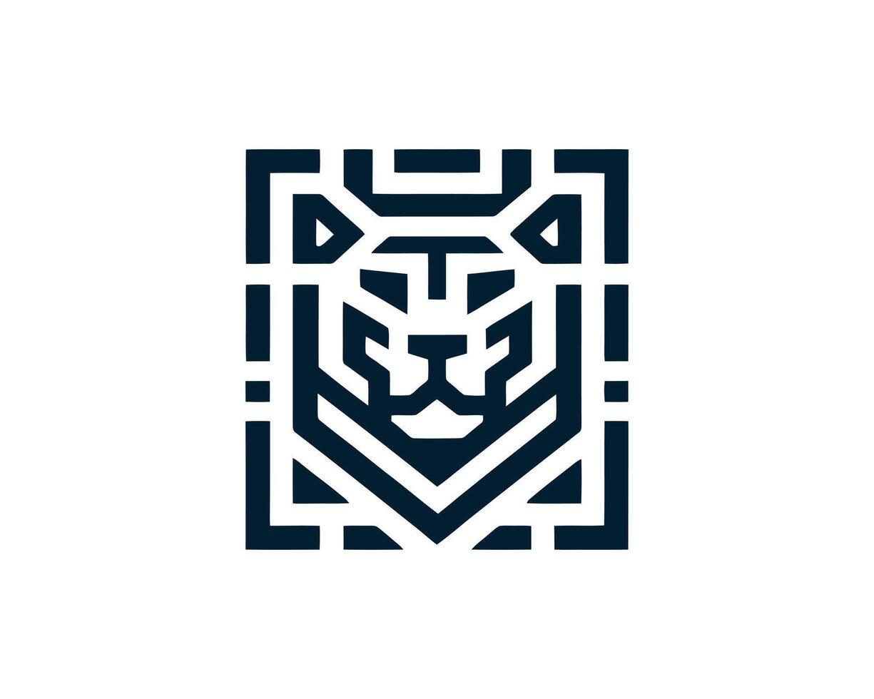 Minimalist Tiger Silhouette vector