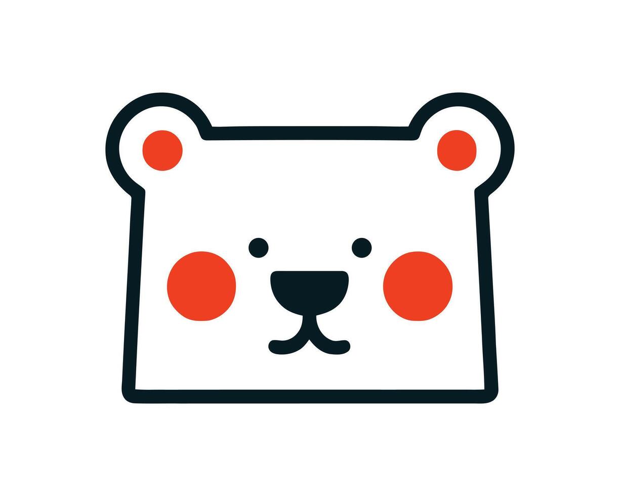 a bear head with red spots on it vector