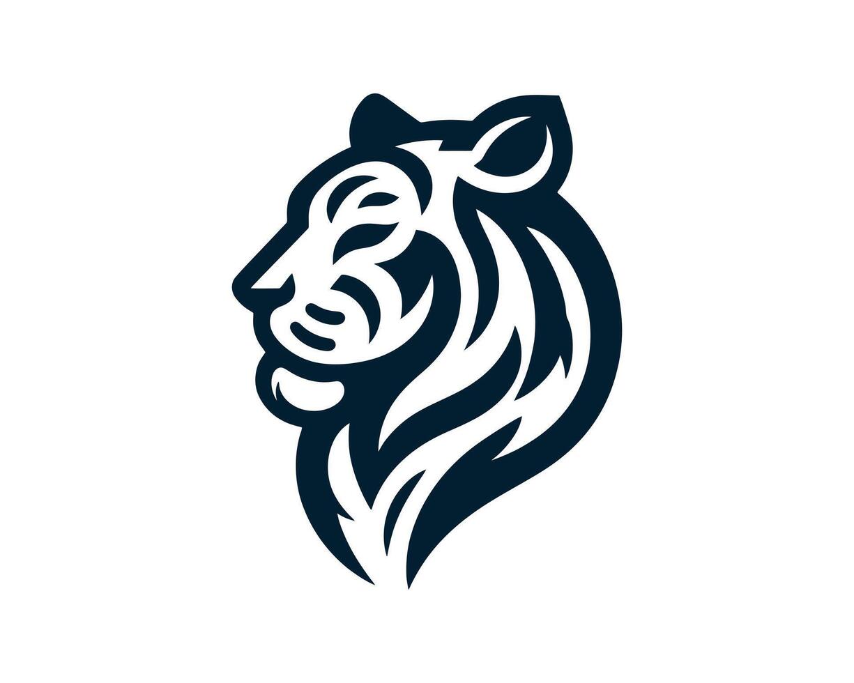 Tiger Face Silhouette Art vector