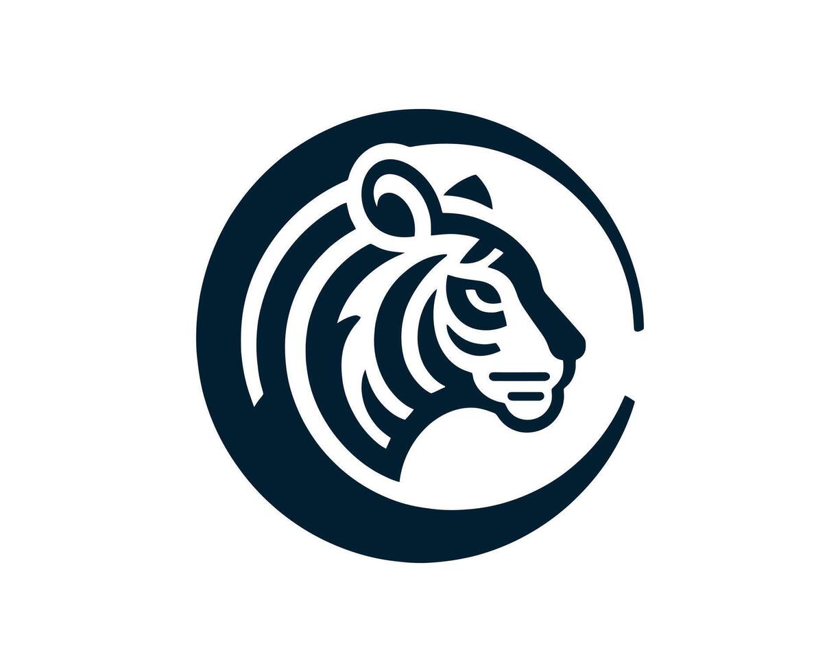 Modern Tiger Head Silhouette vector
