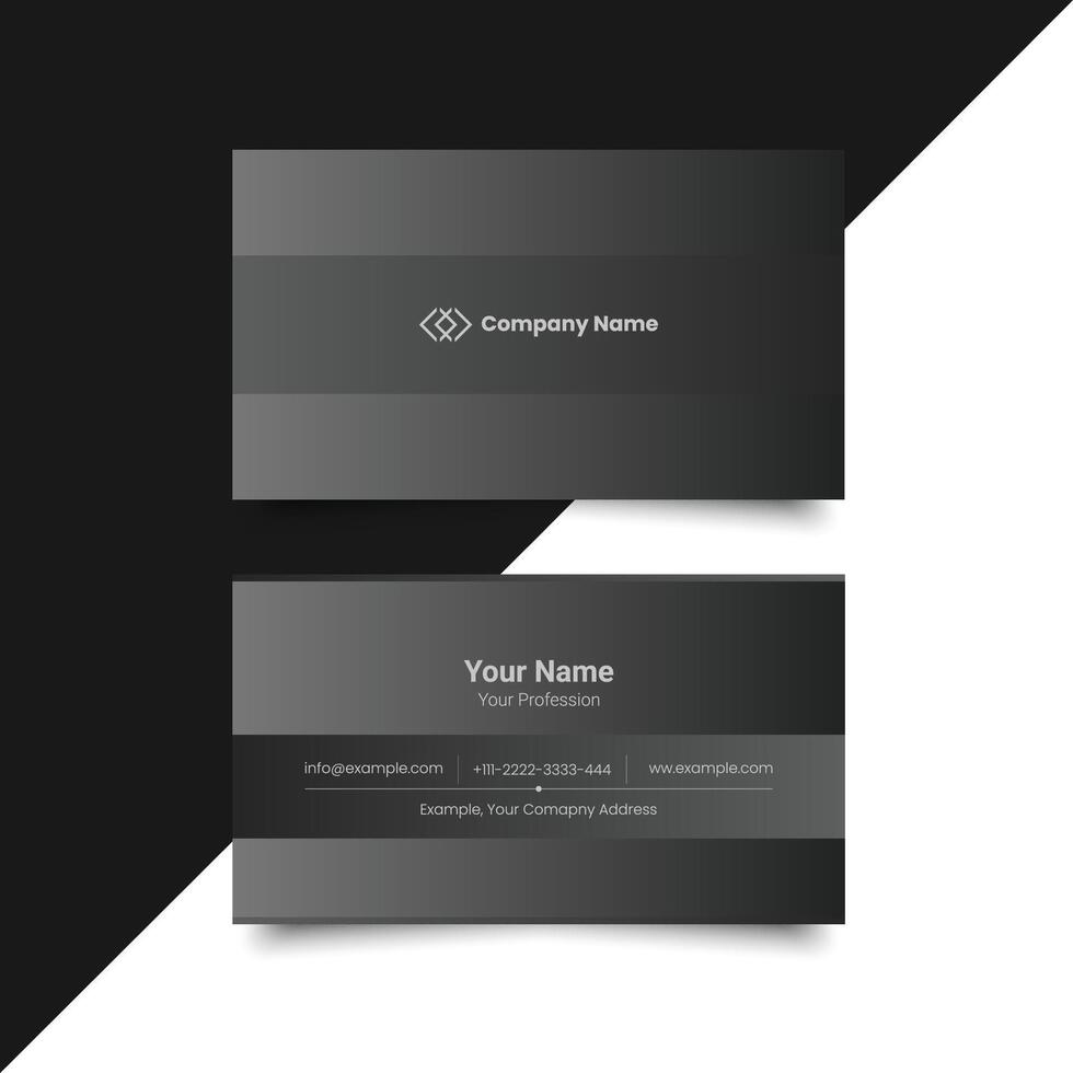 Simple minimal corporate business card layout. creative modern name card and business card. Clean Design. corporate design template, professional simple aesthetic business card minimal Ready to print vector