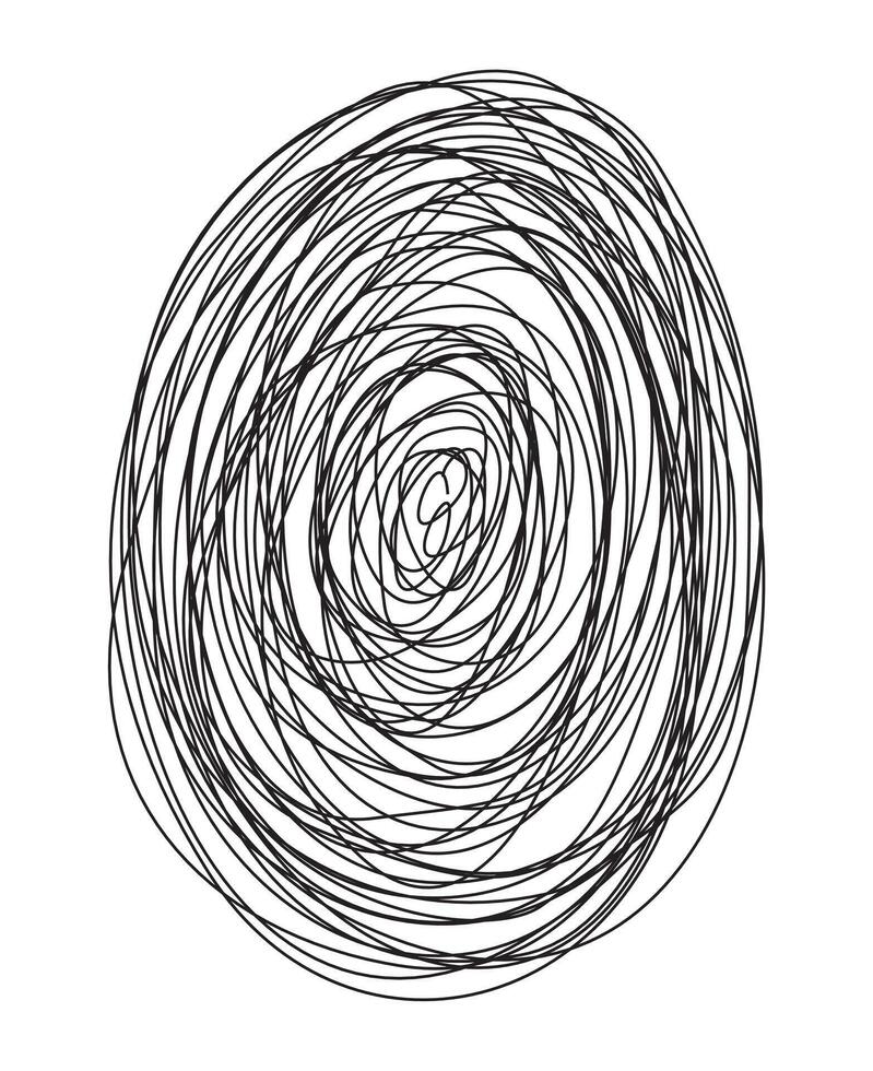 Oval shape scribble. Abstract line pen scribble. abstract pen scribble background. messy pen scribble background. vector
