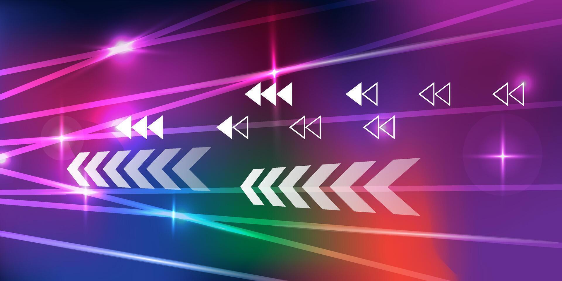 Colorful Background with White line and Arrow vector