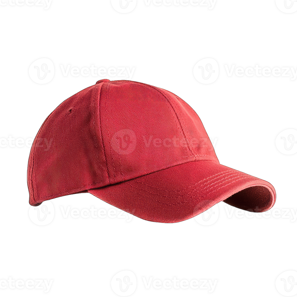 Red baseball cap apparel fashion headwear accessory sport casual style png