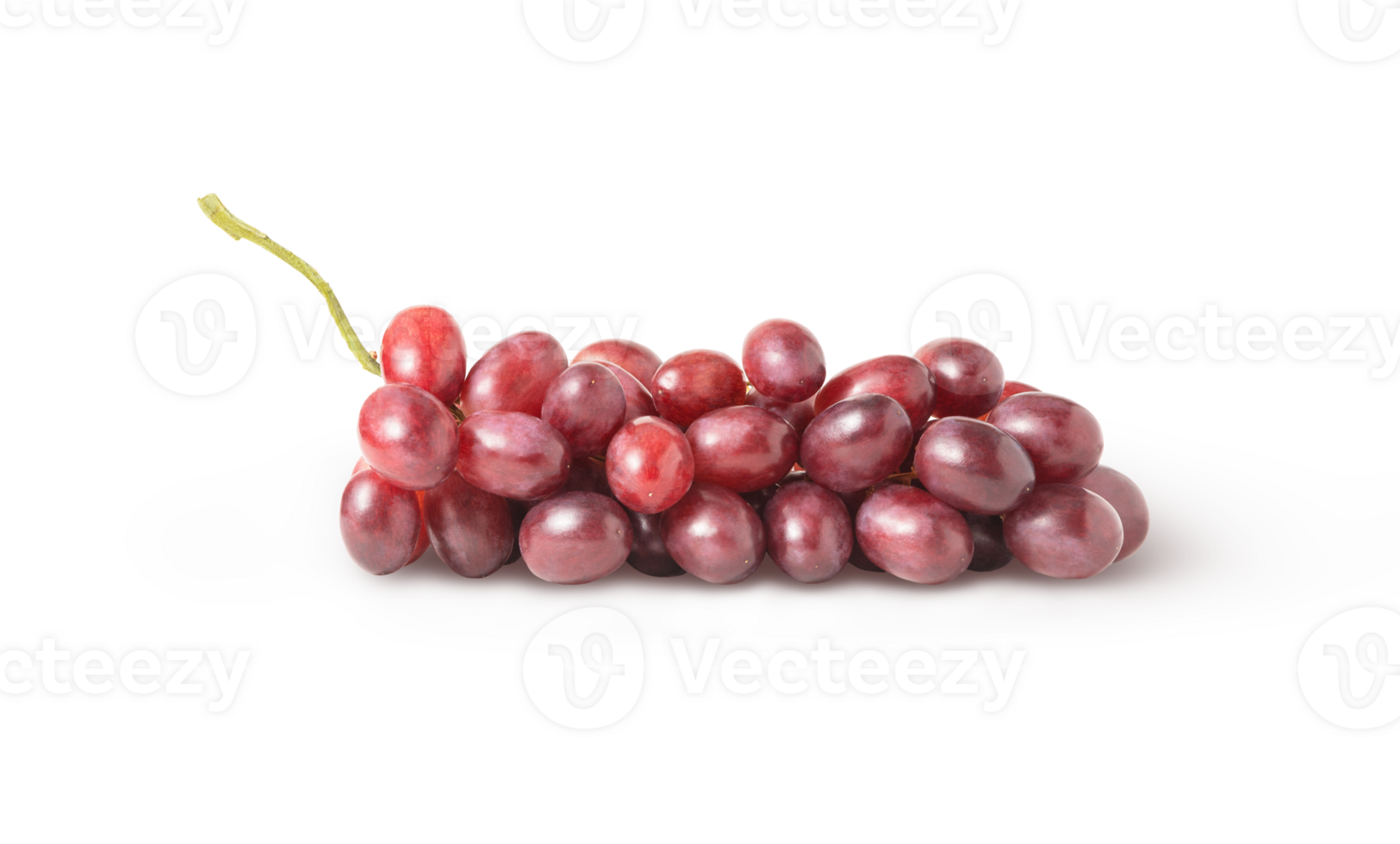 Red fresh wine grape isolated. Cluster of Red Grapes. png
