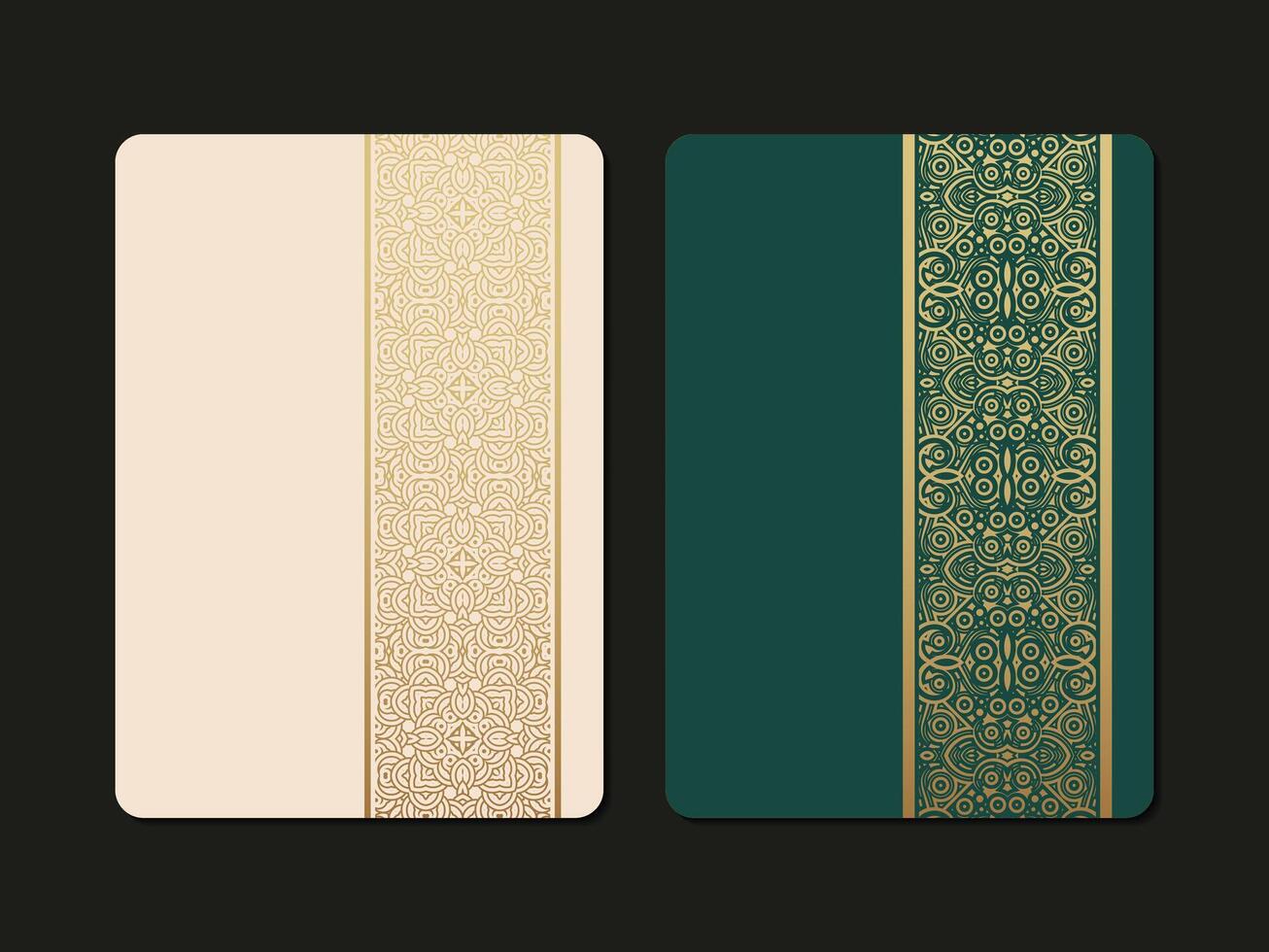 cover of gold pattern art motif in gold color vector