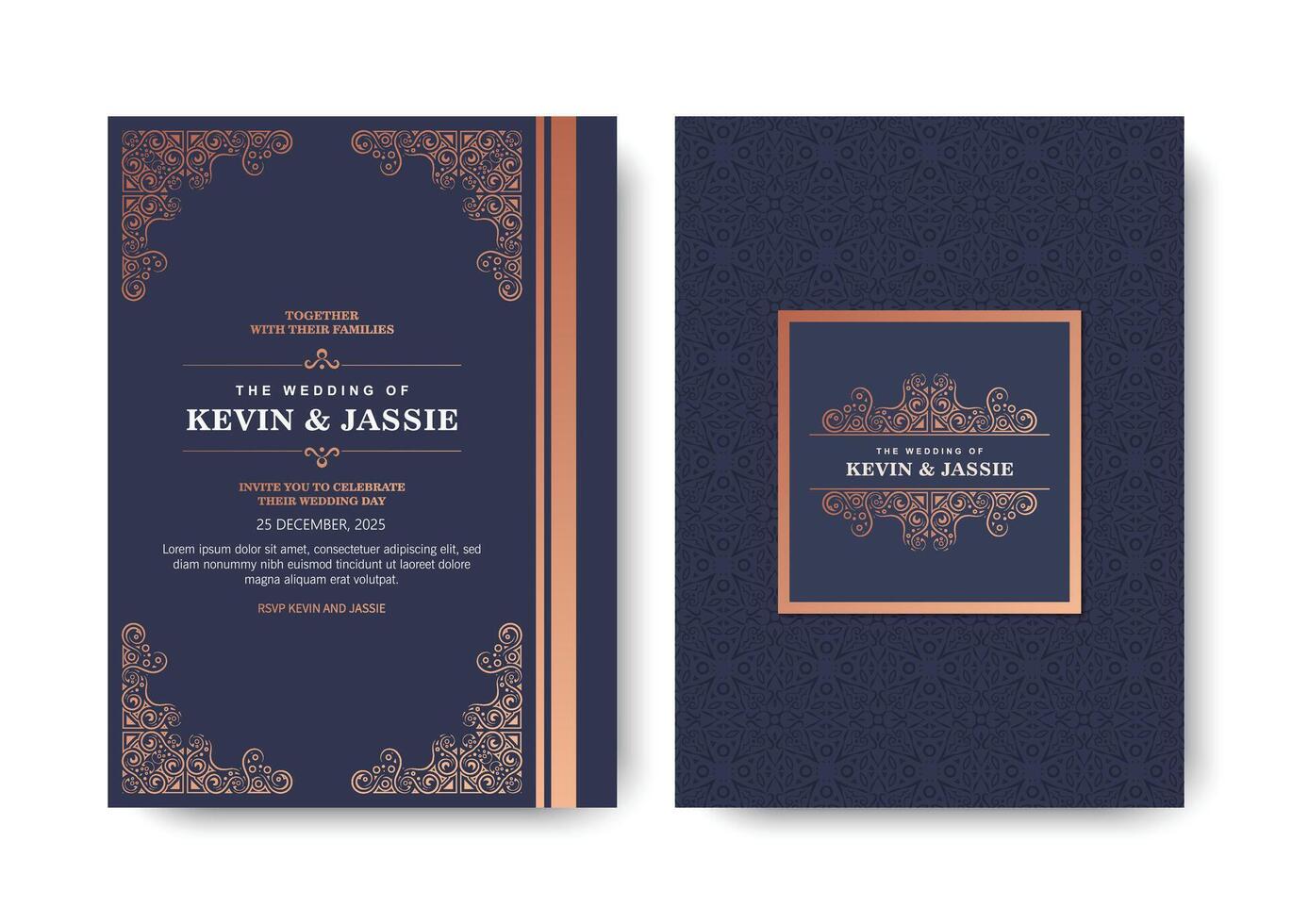 Luxury Invitation card design vintage design vector