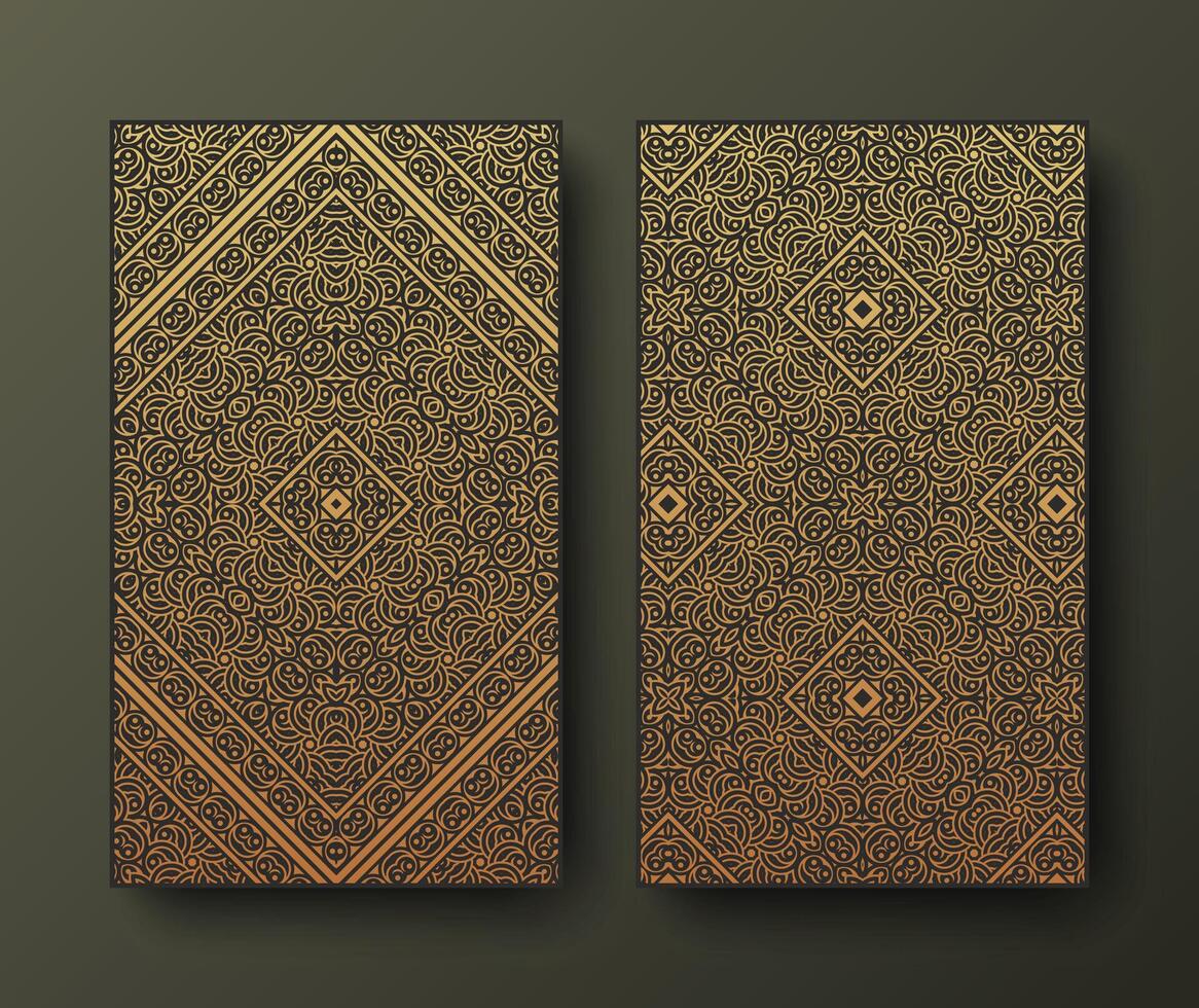 elegant gold abstract pattern texture vertical card vector