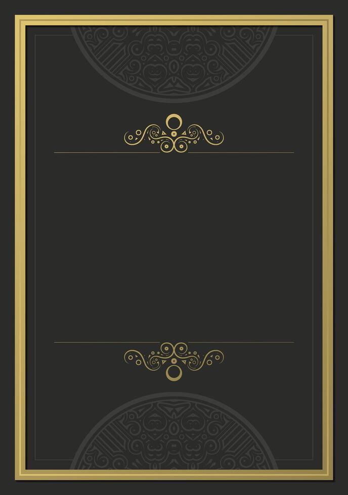 elegant calligraphy square ornament frame line vector