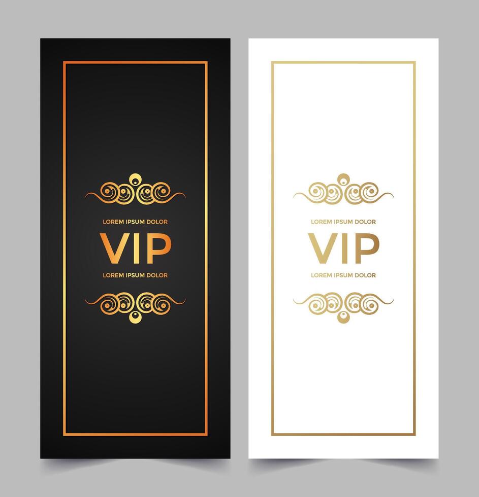 luxury vip card in ornament texture vector