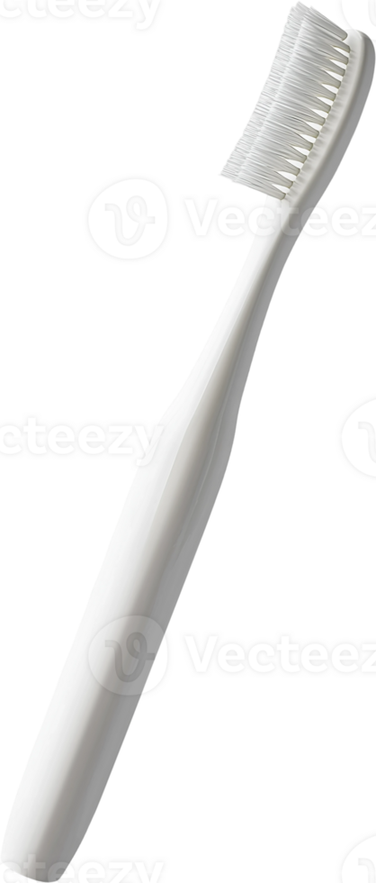 A white toothbrush with a long handle png