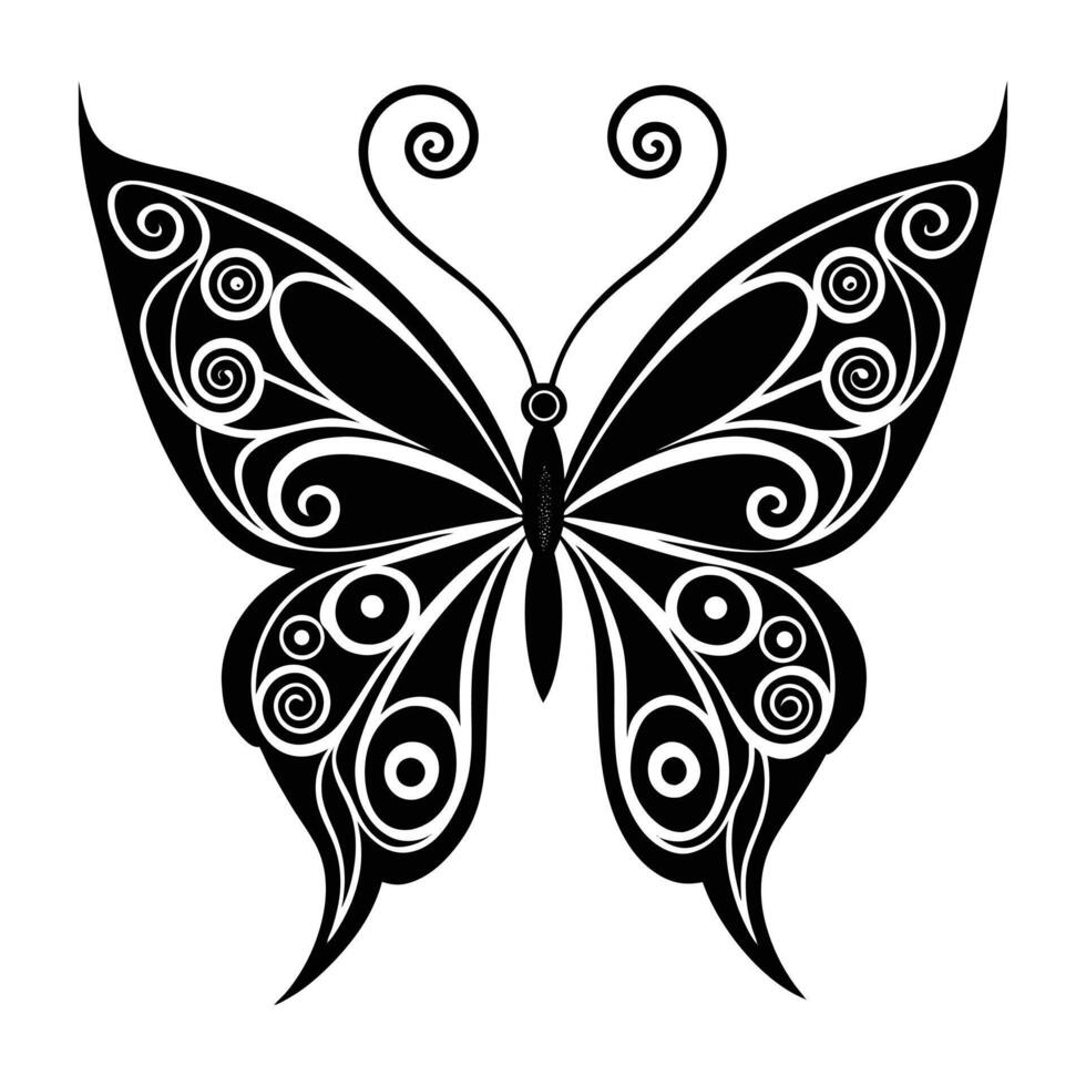 butterfly tattoo design vector