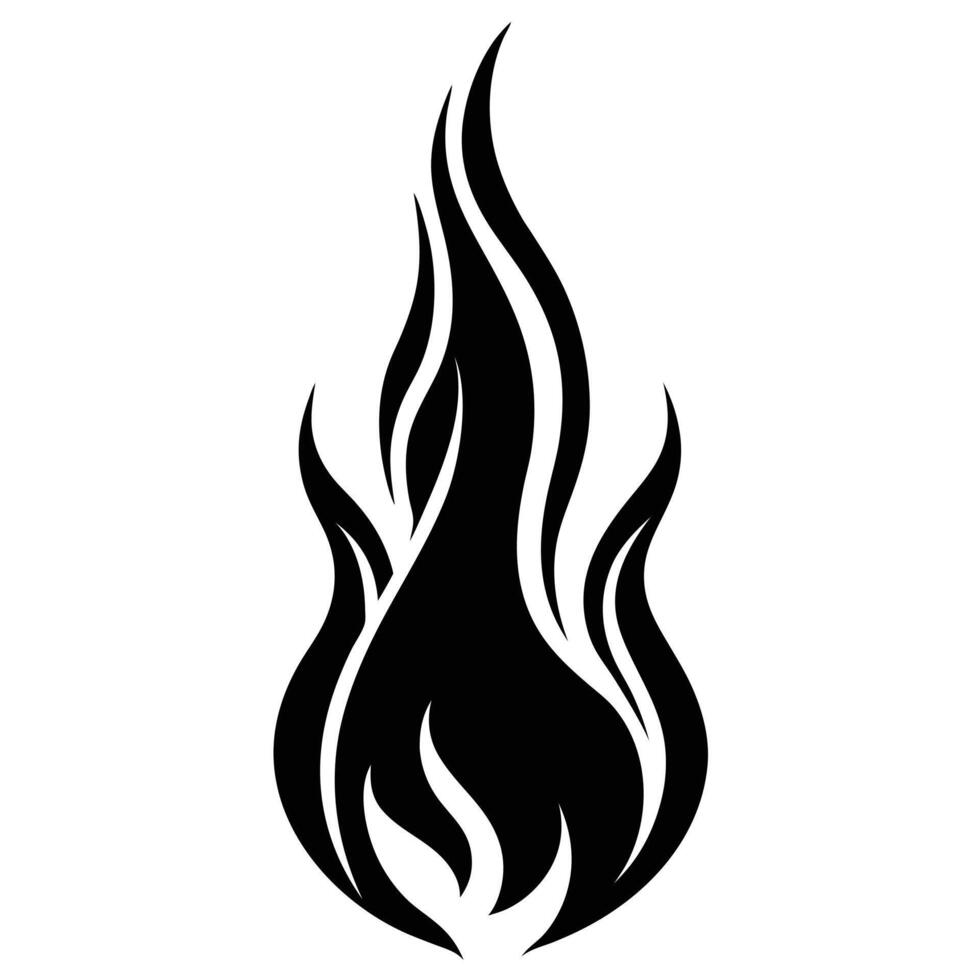 Stylized Two-Tone Sun and Fire Silhouette Modern Illustration for Powerful, Abstract Heat Concepts vector