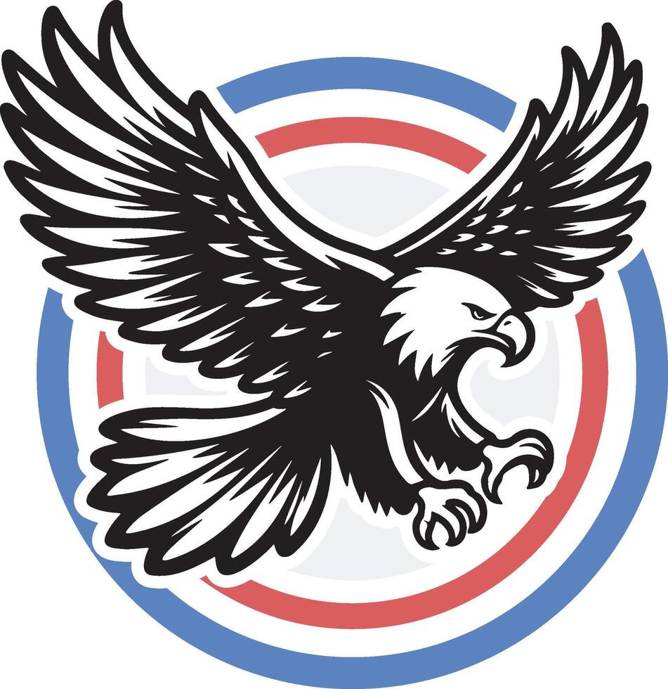 Eagle Fly Logo Illustration. vector