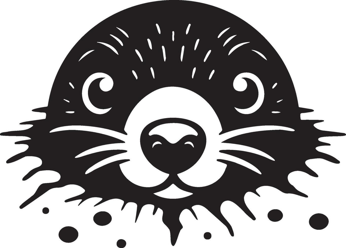 Cute Mole out of Burrow. vector