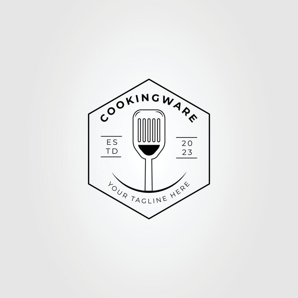 spatula or spoon for cooking ware logo illustration design vector