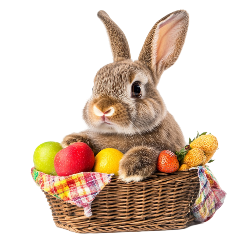 Kawaii Bunny With Sparkly Eyes Transparent Background png