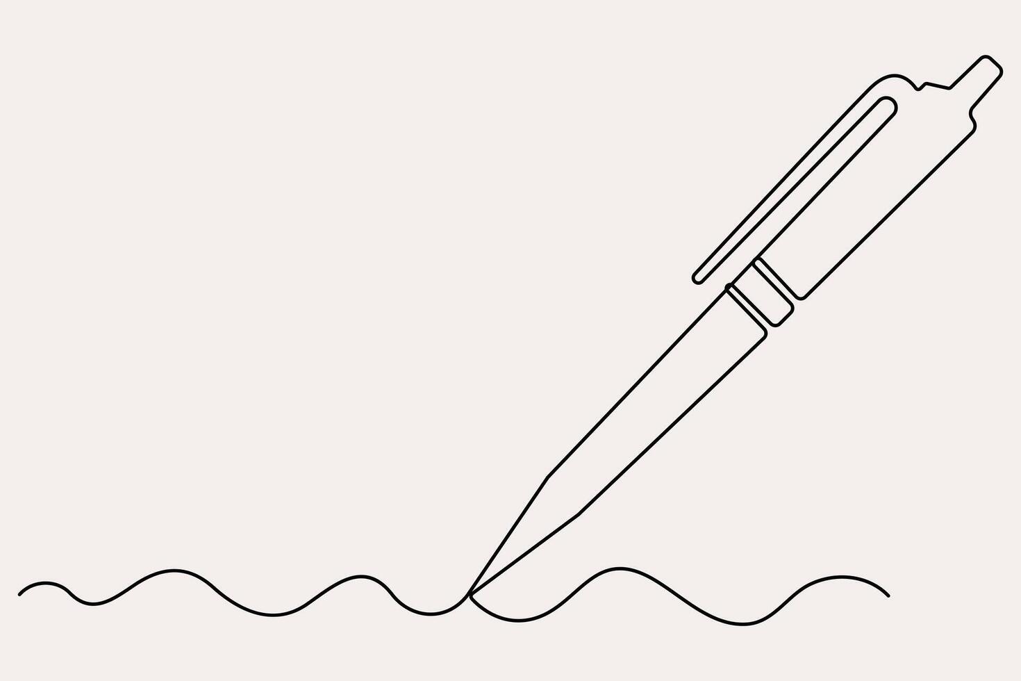 Seamless continuous pen line art illustration vector