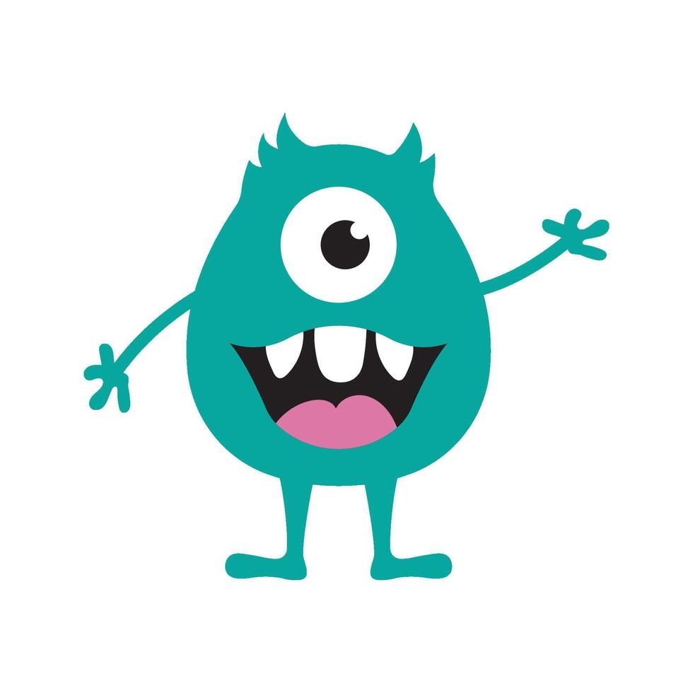 Monster cartoon devil character vector