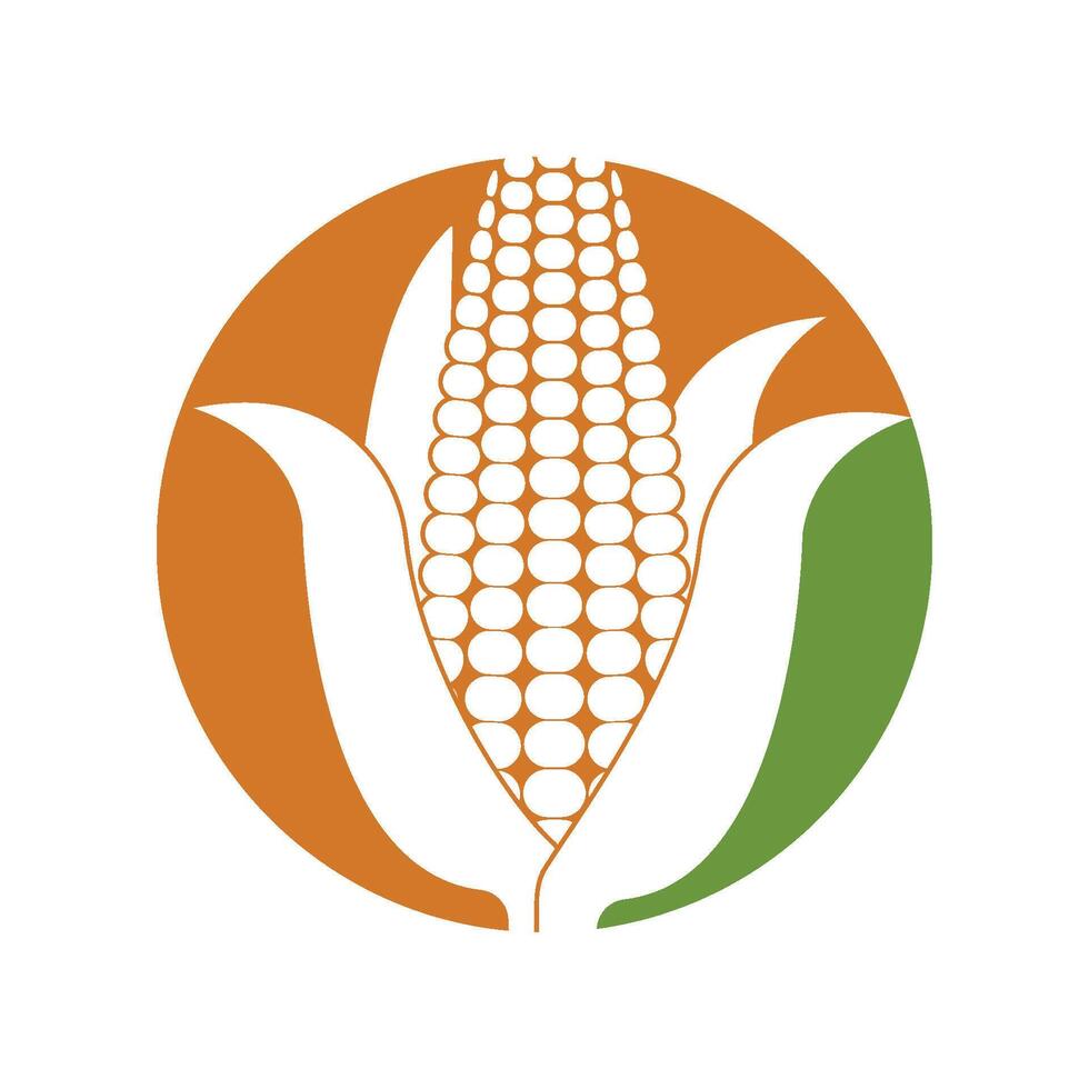 Corn icon logo illustration flat design vector