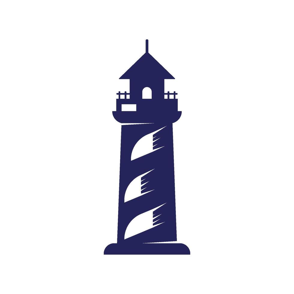 Lighthouse icon. Simple lighthouse building vector