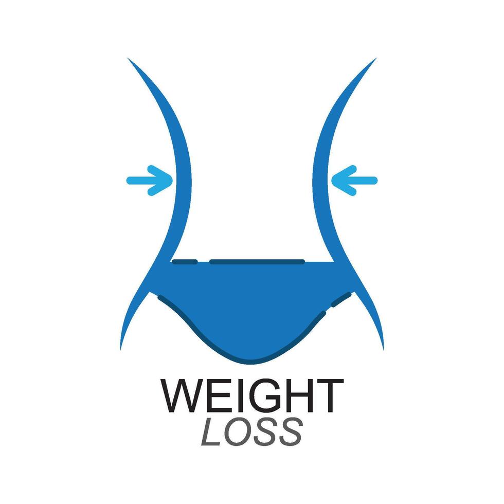 Weight loss icon flat design template vector