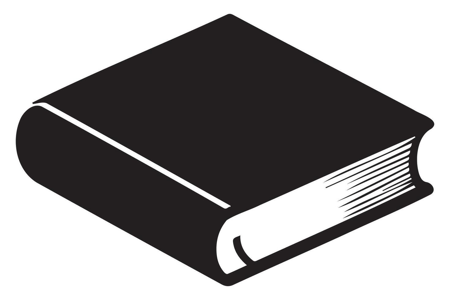 Book icon flat silhouette design vector