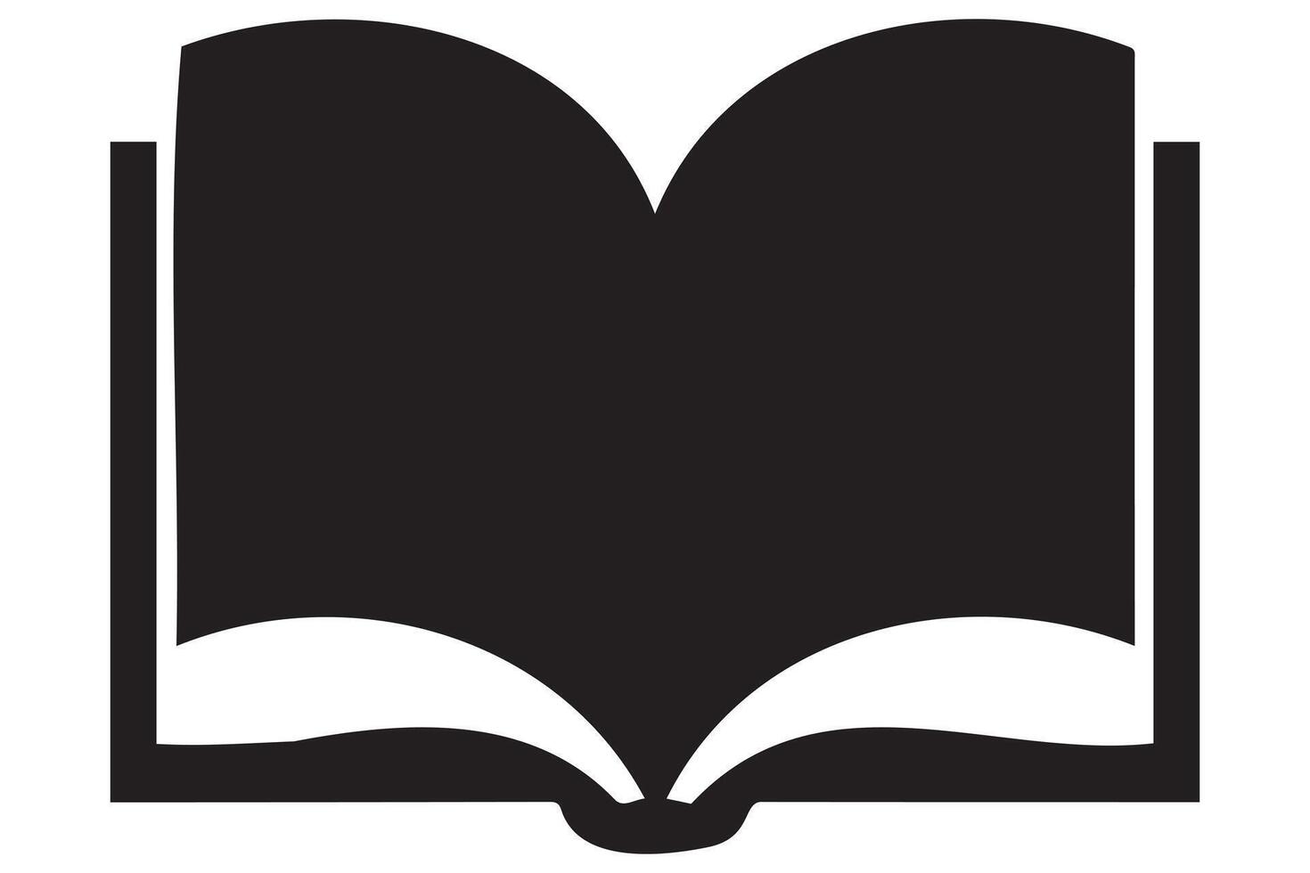 Book symbol solid black on white vector